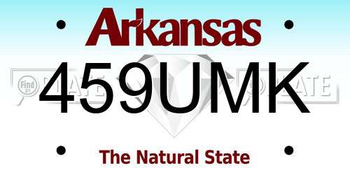 459UMK Arkansas License Plate