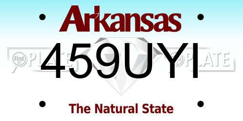 459UYI Arkansas License Plate