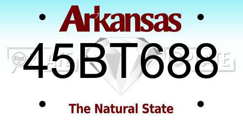 45BT688 Arkansas License Plate