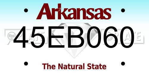 45EB060 Arkansas License Plate