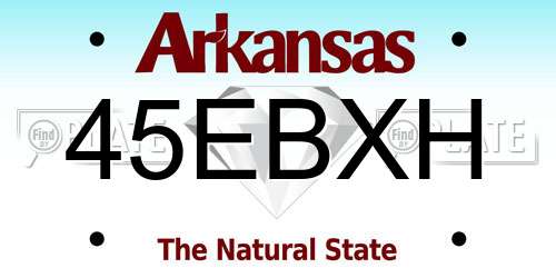 45EBXH Arkansas License Plate