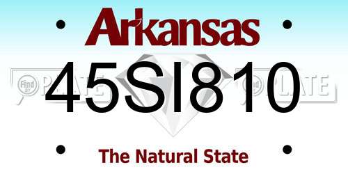 45SI810 Arkansas License Plate