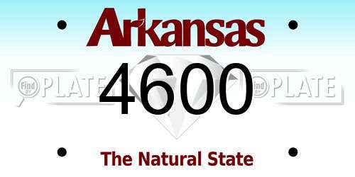 4600 Arkansas License Plate
