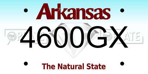 4600GX Arkansas License Plate