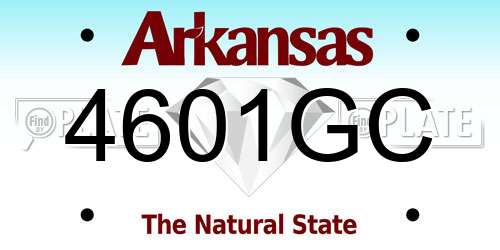 4601GC Arkansas License Plate