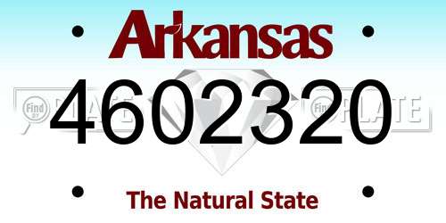 4602320 Arkansas License Plate