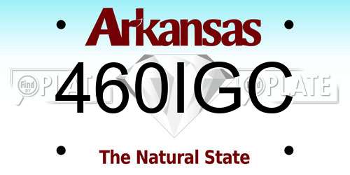 460IGC Arkansas License Plate