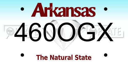 460OGX Arkansas License Plate