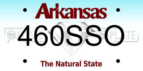 460SSO Arkansas License Plate