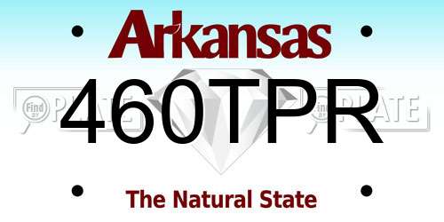 460TPR Arkansas License Plate