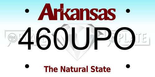 460UPO Arkansas License Plate