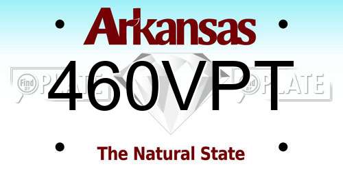 460VPT Arkansas License Plate