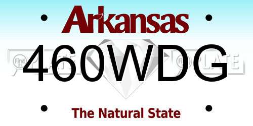 460WDG Arkansas License Plate