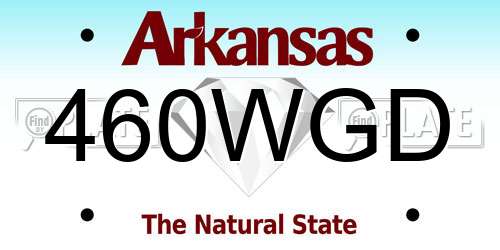 460WGD Arkansas License Plate