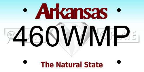 460WMP Arkansas License Plate