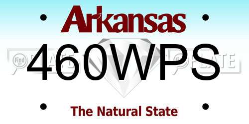 460WPS Arkansas License Plate