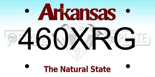 460XRG Arkansas License Plate