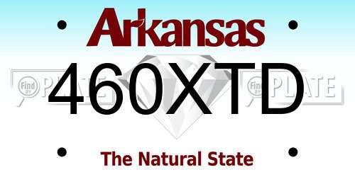 460XTD Arkansas License Plate