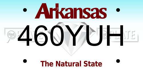 460YUH Arkansas License Plate