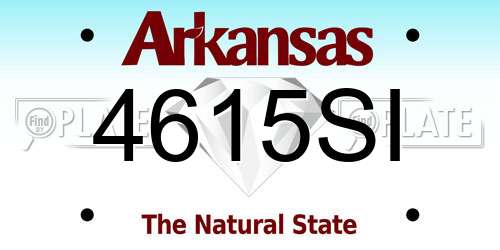 4615SI Arkansas License Plate