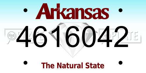 4616042 Arkansas License Plate