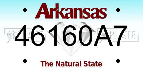 46160A7 Arkansas License Plate