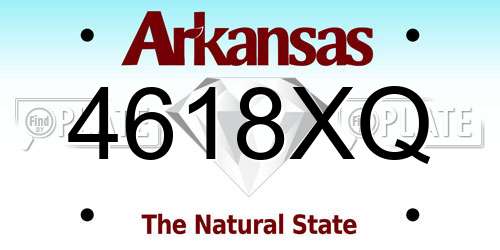 4618XQ Arkansas License Plate