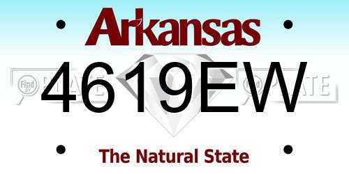 4619EW Arkansas License Plate