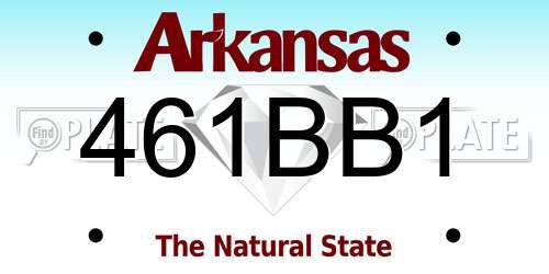461BB1 Arkansas License Plate