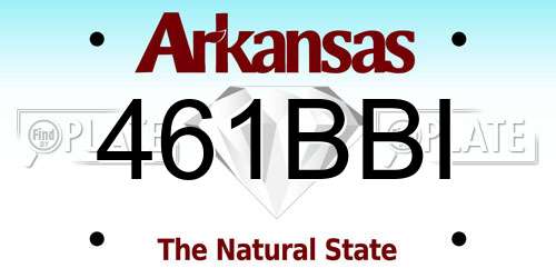 461BBI Arkansas License Plate
