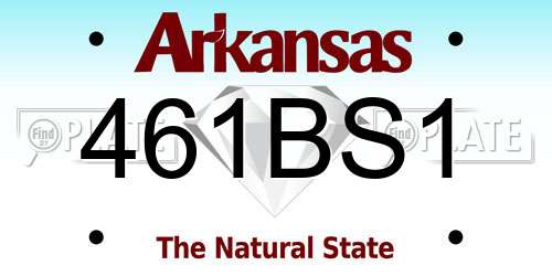 461BS1 Arkansas License Plate