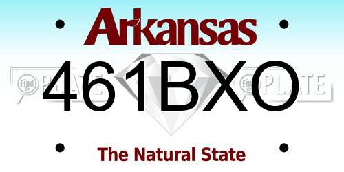 461BXO Arkansas License Plate