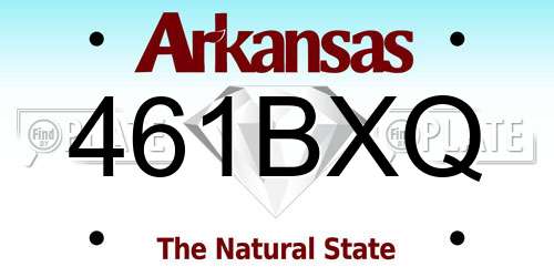461BXQ Arkansas License Plate