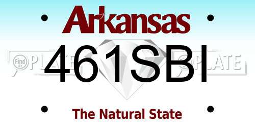 461SBI Arkansas License Plate