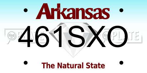 461SXO Arkansas License Plate
