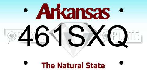 461SXQ Arkansas License Plate