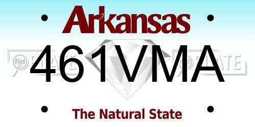461VMA Arkansas License Plate