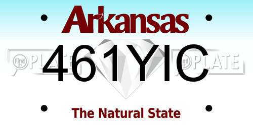 461YIC Arkansas License Plate
