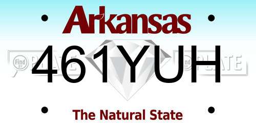 461YUH Arkansas License Plate