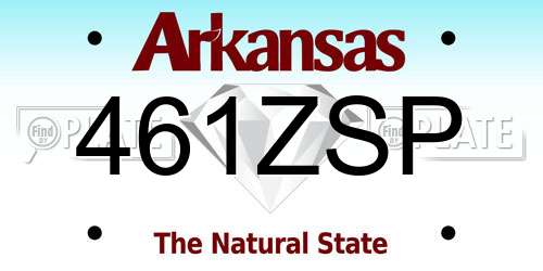 461ZSP Arkansas License Plate