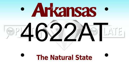 4622AT Arkansas License Plate