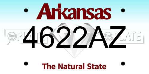 4622AZ Arkansas License Plate