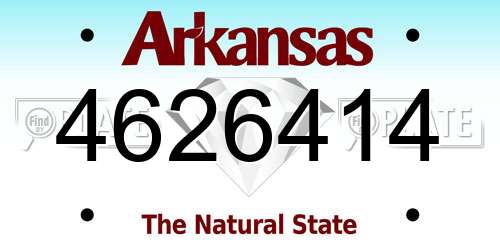 4626414 Arkansas License Plate