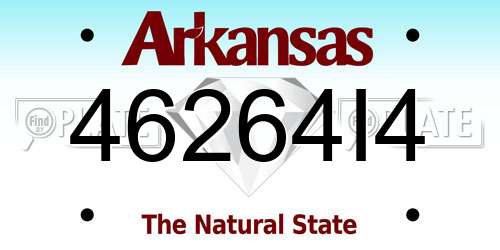 46264I4 Arkansas License Plate