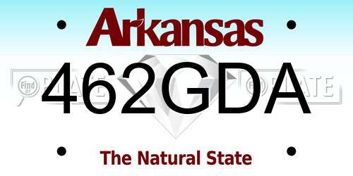 462GDA Arkansas License Plate