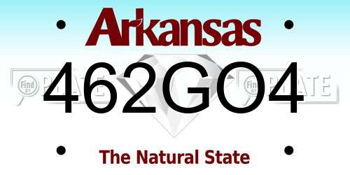 462GO4 Arkansas License Plate