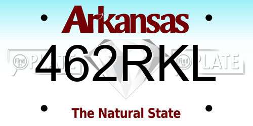 462RKL Arkansas License Plate