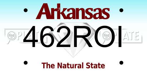 462ROI Arkansas License Plate