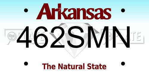 462SMN Arkansas License Plate
