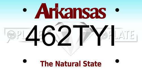 462TYI Arkansas License Plate